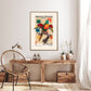 Parrot Print, French Art Print, Funky Animal Art Print, Animal Stars Print, Bedroom, A5, A4, A3, A2, A1, A0, Pink, Boho,