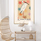 White Flamingo Print, French Art Print, Funky Animal Art Print, Animal Stars Print, Bedroom, A5, A4, A3, A2, A1, A0, colourful, Boho,