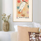 White Flamingo Print, French Art Print, Funky Animal Art Print, Animal Stars Print, Bedroom, A5, A4, A3, A2, A1, A0, colourful, Boho,