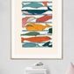 Whaley Good Time / Whale Print / Colourful Nursery Art / Kids Room / Sea Print / Gifts for Boys / kids / Rainbow / Colour Pop / Bright