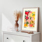 Foire d’été / Peony Print / Fruit Print / Still Life / Summer Print / French Print / Fruit / Wall Art / Tropical Print / Botanical Print