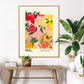 Foire d’été / Peony Print / Fruit Print / Still Life / Summer Print / French Print / Fruit / Wall Art / Tropical Print / Botanical Print