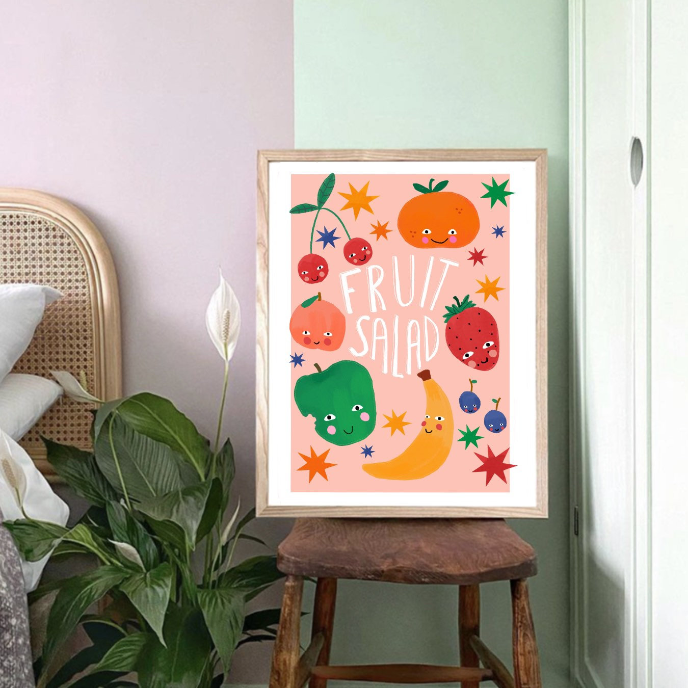 Fruity Kids Print | Unframed