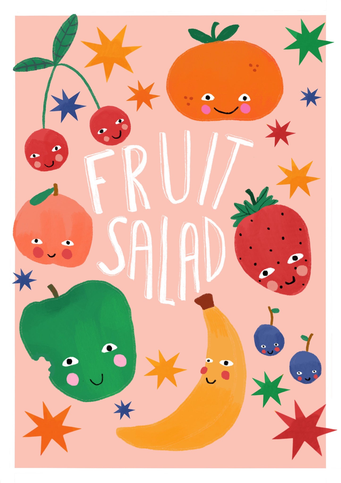 Fruity Kids Print | Unframed