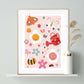 Garden Kids Print / Flower illustration / Eco / Nursery Art / Kids Room / Art / Print / Gifts for Her / kids / Rainbow / Colour Pop / Bright