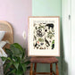Shades of Black / Floral Print / Print / Bedroom / Kitchen Print / French Print / Flower / Wall Art / Vintage / Botanical Print / A3 / A4 /