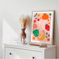 Fruity Kids Print / Fruit illustration / Eco / Nursery Art / Kids Room / Art / Print / Gifts for Her / kids / Rainbow / Colour Pop / Bright