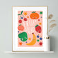 Fruity Kids Print / Fruit illustration / Eco / Nursery Art / Kids Room / Art / Print / Gifts for Her / kids / Rainbow / Colour Pop / Bright