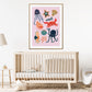 Under the Sea, kids cute ocean print, cute bathroom print, colourful bathroom print, Octopus print, hand drawn bathroom print, sea horse,