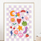 Peace and Love, Children’s Wall Art, Kids Cute Art, Sweet Nursery Picture, Cute rainbow Print, Present Baby Girl, Present for Little Girl