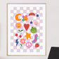 Peace and Love, Children’s Wall Art, Kids Cute Art, Sweet Nursery Picture, Cute rainbow Print, Present Baby Girl, Present for Little Girl