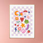Peace and Love, Children’s Wall Art, Kids Cute Art, Sweet Nursery Picture, Cute rainbow Print, Present Baby Girl, Present for Little Girl