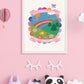 Wonderful World / Planet Earth / Eco / Nursery Art / Kids Room / Art / Print / Gifts for Her / kids / Rainbow / Colour Pop / Bright / beauty