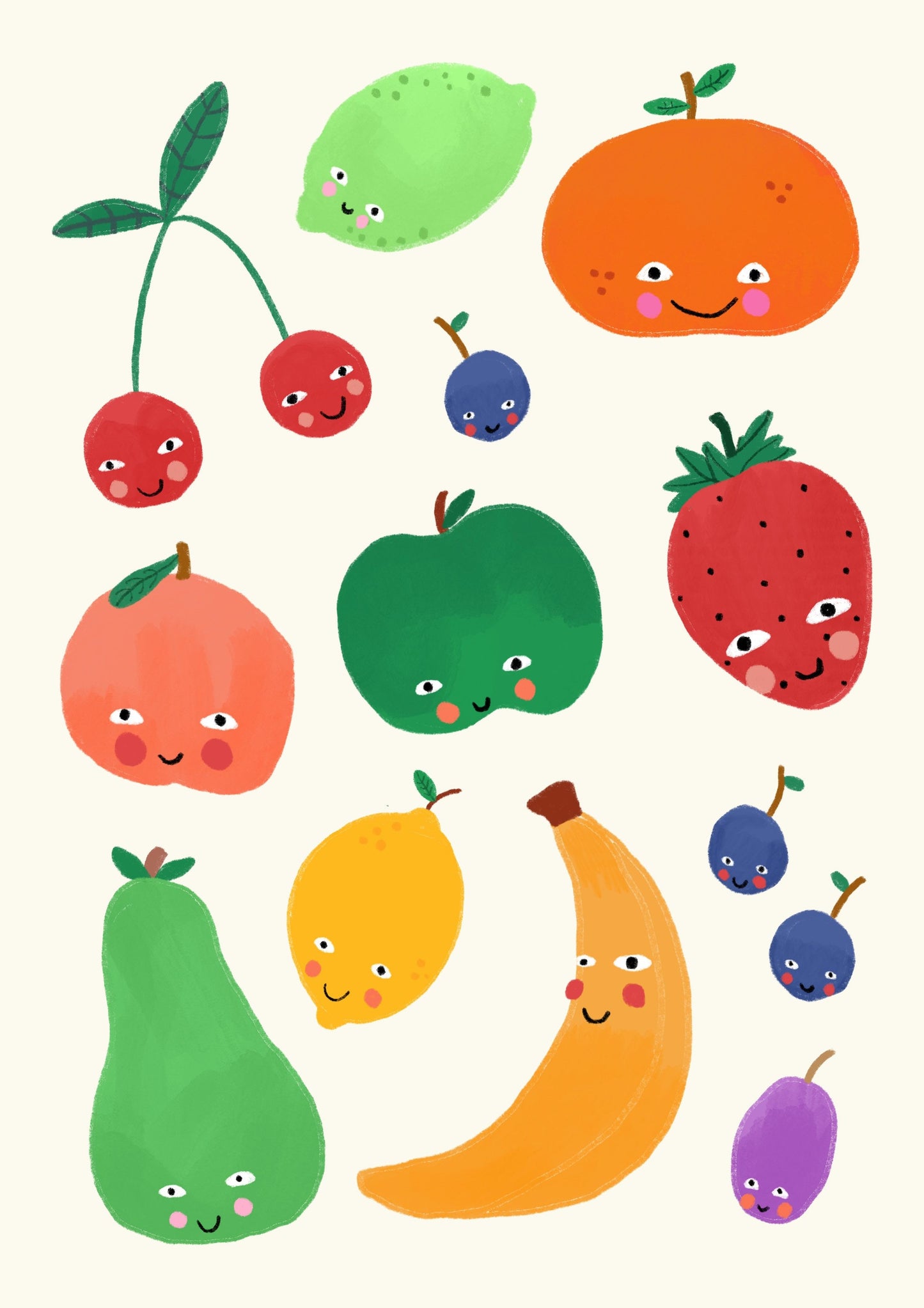 Fruity Friends | Unframed
