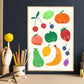 Feeling Fruity, Kids Fruit Print, Bright Kids Wall Art, Cute Wall Art Kids Room, Nursery Bright Rainbow Art, Girls Bedroom, Boys Bedroom,