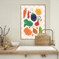 Eat Your Greens, Children’s Wall Art, Kids Cute Art, Sweet Nursery Picture, Cute Veggie Print, Present Baby Girl, Present for Little Girl
