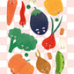 Eat Your Greens, Children’s Wall Art, Kids Cute Art, Sweet Nursery Picture, Cute Veggie Print, Present Baby Girl, Present for Little Girl