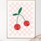 Happy Little Cherries, Children’s Wall Art, Kids Cute Art, Sweet Nursery Picture, Cute Print, Present Baby Girl, Present for Little Girl