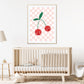 Happy Little Cherries, Children’s Wall Art, Kids Cute Art, Sweet Nursery Picture, Cute Print, Present Baby Girl, Present for Little Girl