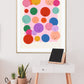 Smiley Face, Bright Happy Print, Colourful Kids Print, Teen Bedroom, Tween Bedroom, Girls art poster, bright colourful poster