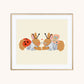 Bunny Twins / Children’s Wall Art / Kids Prints / children’s Prints / Nursery / happy Print / play room / Wall Art / Kids Room / hand drawn