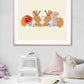 Bunny Twins / Children’s Wall Art / Kids Prints / children’s Prints / Nursery / happy Print / play room / Wall Art / Kids Room / hand drawn