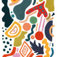 Abstract Shape Art / Abstract Print / Colourful Print / Modern Art / Living Room Print / French Print / Wall Art / Geometric Print / Snug