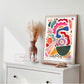 Abstract Shape Art / Abstract Print / Pink Colours Print / Colour / Living Room Print / French Print / Wall Art / Botanical Print / Lounge