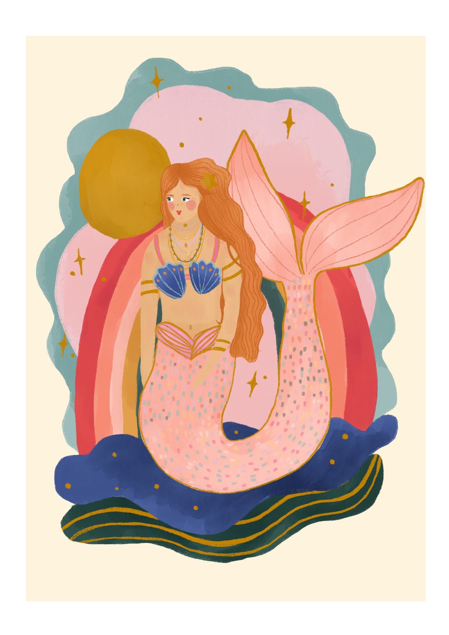 Rainbow Mermaid | Unframed