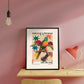 Parrot Print, French Art Print, Funky Animal Art Print, Animal Stars Print, Bedroom, A5, A4, A3, A2, A1, A0, Pink, Boho,