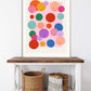 Smiley Face, Bright Happy Print, Colourful Kids Print, Teen Bedroom, Tween Bedroom, Girls art poster, bright colourful poster