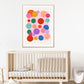 Smiley Face, Bright Happy Print, Colourful Kids Print, Teen Bedroom, Tween Bedroom, Girls art poster, bright colourful poster