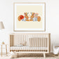 Bunny Twins / Children’s Wall Art / Kids Prints / children’s Prints / Nursery / happy Print / play room / Wall Art / Kids Room / hand drawn