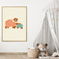 Mama Bear / Children’s Wall Art / Kids Prints / children’s Prints / Nursery / happy Print / play room / Wall Art / Kids Room / hand drawn
