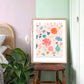 Le Jardin / Floral Print / Garden Print / Still Life / Kitchen Print / French Print / Flower / Wall Art / Botanical / Botanical Print /