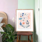La Campagne / Floral Print / Butterfly Print / Still Life / Kitchen Print / French Print / Flower / Wall Art / Botanical / Botanical Print /