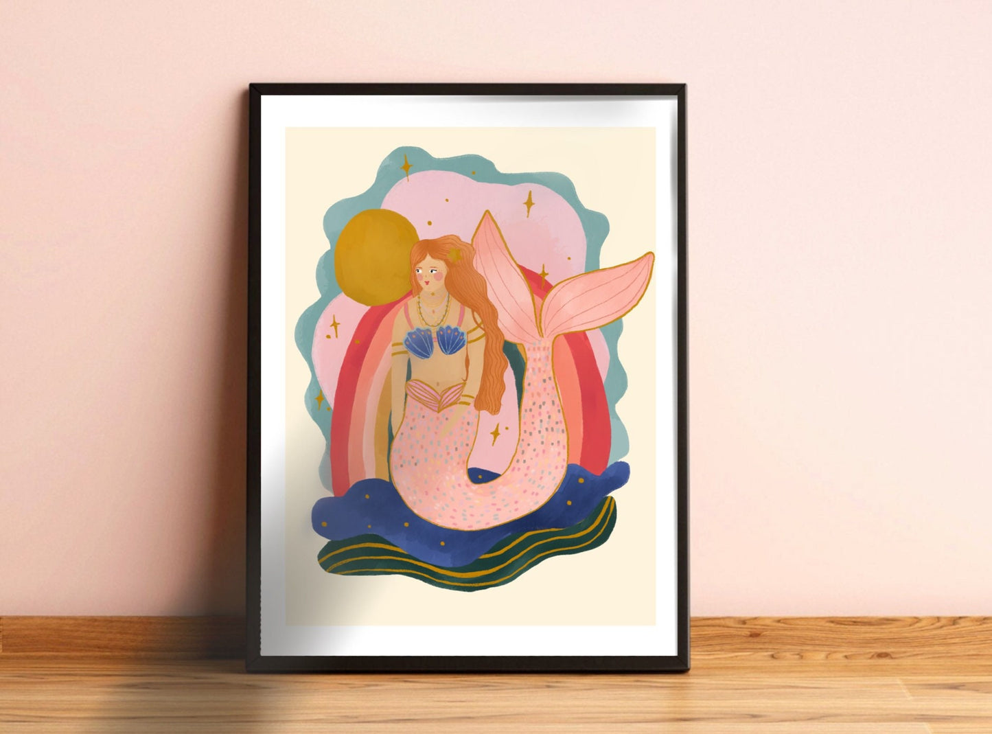 Rainbow Mermaid | Unframed