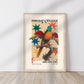 Parrot Print, French Art Print, Funky Animal Art Print, Animal Stars Print, Bedroom, A5, A4, A3, A2, A1, A0, Pink, Boho,