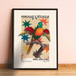Parrot Print, French Art Print, Funky Animal Art Print, Animal Stars Print, Bedroom, A5, A4, A3, A2, A1, A0, Pink, Boho,