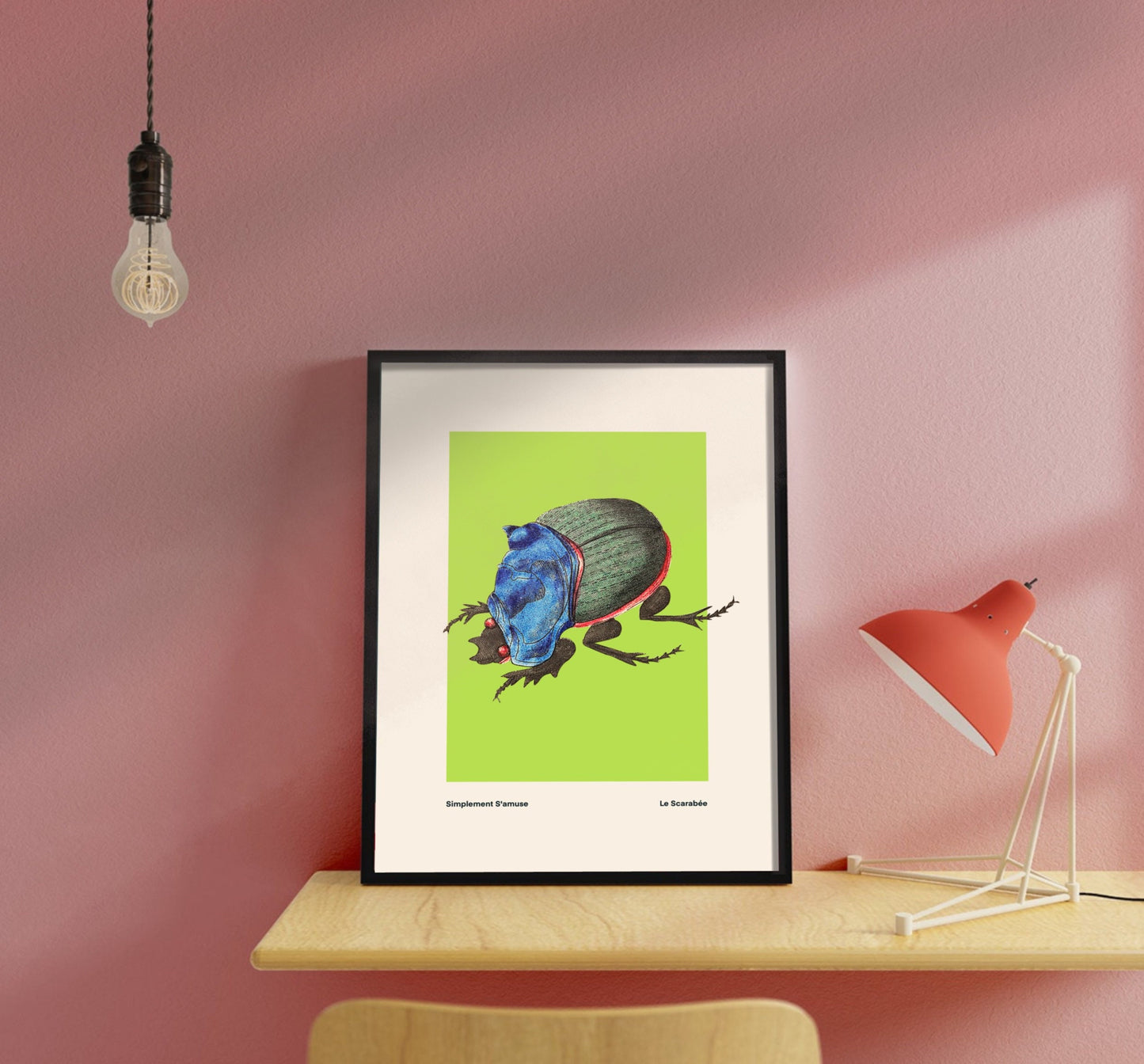 Lime Beetle | Unframed