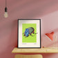 Beetle Art, Insect Print, French, Vintage Art, Bright Print, Gallery Wall Print, Bedroom, A5, A4, A3, A2, A1, A0, Green, Boho, Vintage
