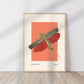 Grasshopper, Insect Print, French, Vintage, Bright Print, Gallery Wall Print, Bedroom, A5, A4, A3, A2, A1, A0, Warm Colours, Boho, Vintage