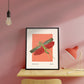 Grasshopper, Insect Print, French, Vintage, Bright Print, Gallery Wall Print, Bedroom, A5, A4, A3, A2, A1, A0, Warm Colours, Boho, Vintage