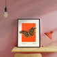 Butterfly on Orange | Unframed