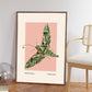 Night Moth, Insect Print, French, Vintage Art, Pink Print, Gallery Wall Print, Bedroom, A5, A4, A3, A2, A1, A0, Pink, Boho, Vintage Insect