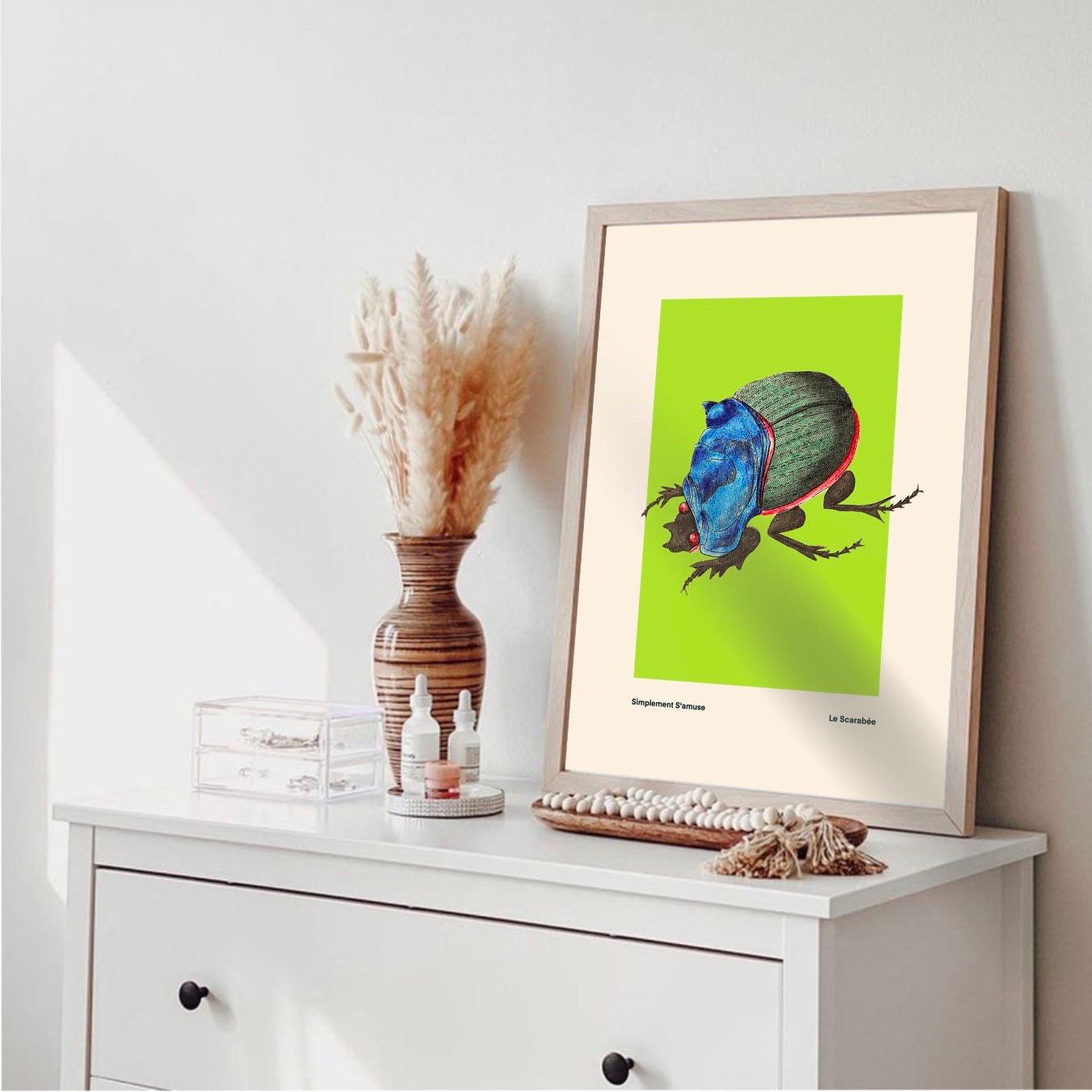 Lime Beetle | Unframed
