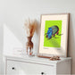 Beetle Art, Insect Print, French, Vintage Art, Bright Print, Gallery Wall Print, Bedroom, A5, A4, A3, A2, A1, A0, Green, Boho, Vintage