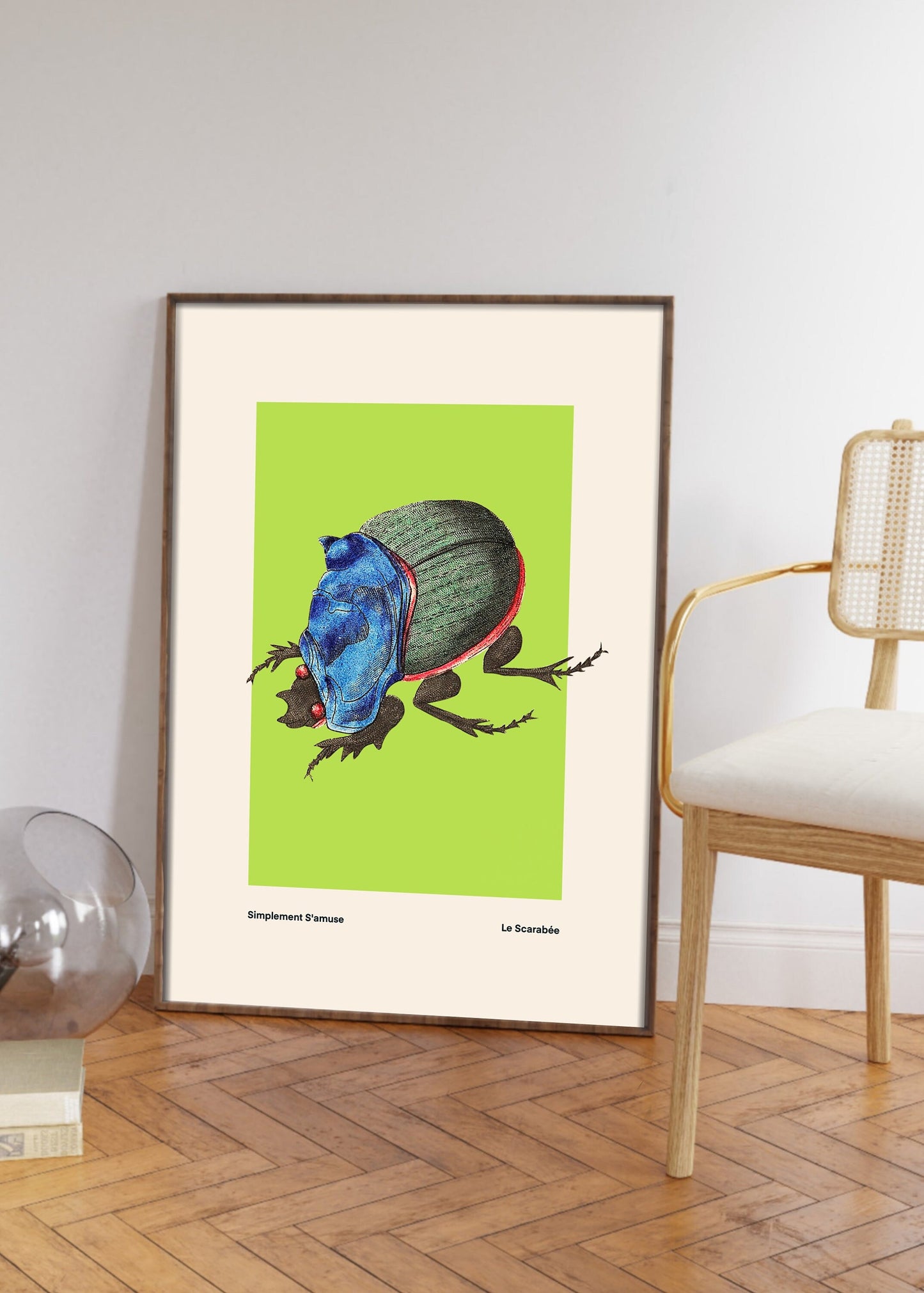 Lime Beetle | Unframed