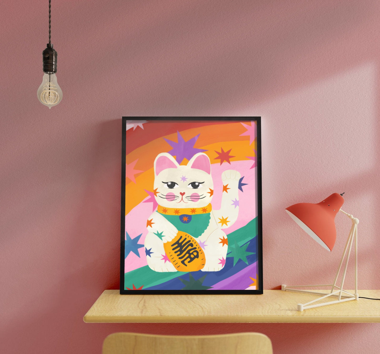 Lucky Cat | Unframed