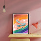 Rainbow Rollerskate | Unframed